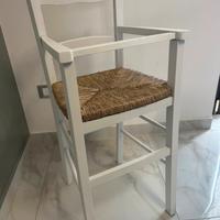 Seggiolone in legno Bianco