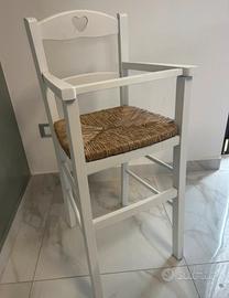 Seggiolone in legno Bianco