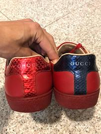 Scarpe Gucci Ace red  n.42 uomo