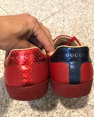 Scarpe Gucci Ace red  n.42 uomo