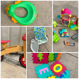 MEGALOTTO Bimbi: bici seggiolone, tappeto puzzle