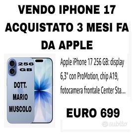 A LOCRI , IPHONE 17 PARI AL NUOVO . DOTT. MUSCOLO