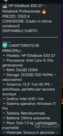 💻 HP EliteBook 830 G7 – Notebook Professionale 🔥