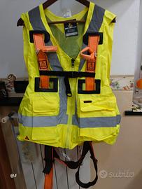 Imbracatura anticaduta con gilet alta visibilità e