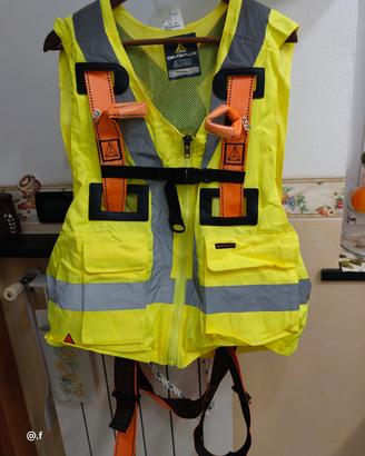 Imbracatura anticaduta con gilet alta visibilità e