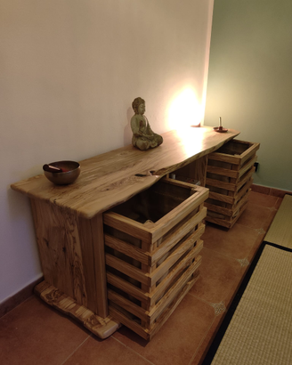 Ulivo acacia arredamento tavolo top bagno tronco