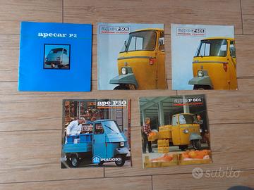 LOTTO DEPLIANT VINTAGE APE APECAR PIAGGIO
