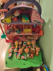 casetta cry babies con 15 bambole