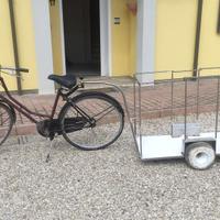 Bici con carrello in inox mare pesca