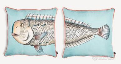 Fornasetti Set 2 cuscini Grande Pesce lampuga