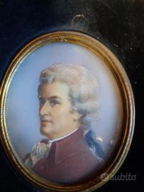 Due miniature dei primi del 900, con cornice in eb