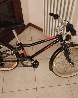 bici bambina/o riverside 500 nera e rosa telaio 20