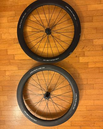 Ruote shimano durace 60 tubless/copertoncino