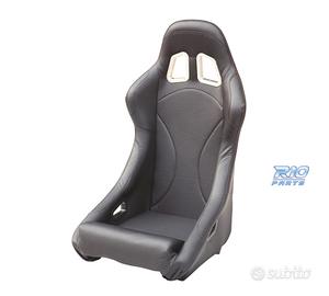 SEDILE BAQUET UNIVERSALE NERO IN PELLE STILE EVO