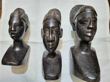 Busti Africani in Pregiato Ebano - Artigianato Mak