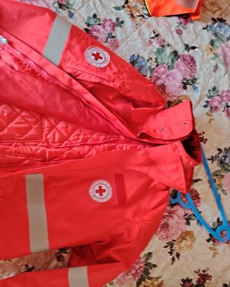 giubbotto anti pioggia croce rossa