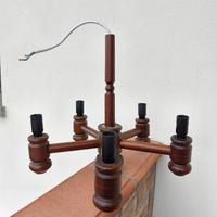 Lampadario legno 5 luci
