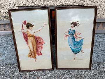 Dipinti Liberty su vetro - 2 pezzi