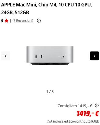 MAC MINI/CPU 10C/GPU 10C/24GB/512GB