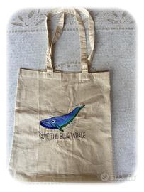 Borsa Shopper ricamata a macchina