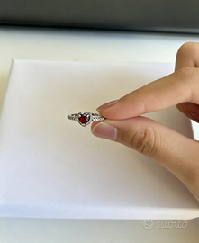 Anello pandora cuore rosso