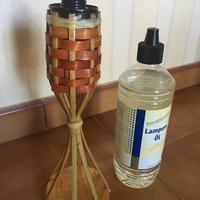 Lampada in bambù per esterni