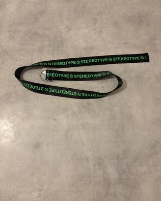 Cintura Alcott Nera Industrial - Scritta Green