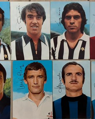 Foto autografate calciatori anni 70