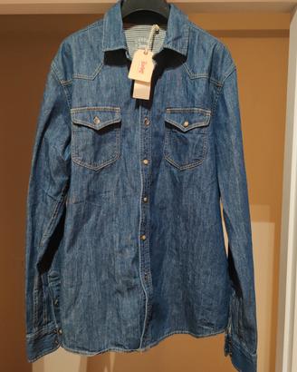 Camicia Vintage55 Denim Western XL nuova con cart