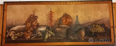 Natura morta a parete su telaio con cornice