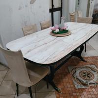 tavolo anni 50/60 in marmo rosa  