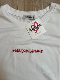 T-Shirt con ricamo 95% cotone