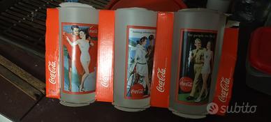 n. 3 bicchieri coca cola da collezione 