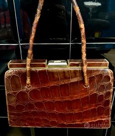 Rara Borsa  Vintage '50 Pelle di coccodrillo