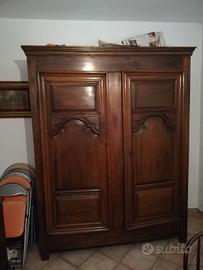 ARMADIO ORIGINALE ANTICO , CONSOLLE CON SPECCHIO.
