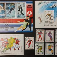 lotto francobolli tema  OLIMPIADI INVERNALI estero