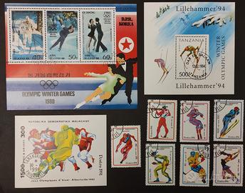 lotto francobolli tema  OLIMPIADI INVERNALI estero