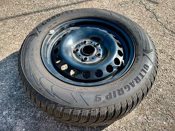 4 gomme invernali 195/65 R15 M+S con cerchi Golf 7
