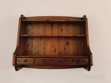 piattaia pensile in legno rustico 