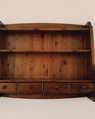 piattaia pensile in legno rustico 