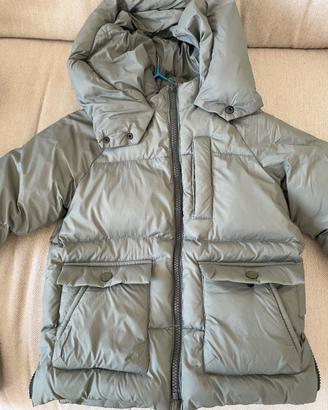 Piumino verde in vera piuma Zara tg 3-4 104cm