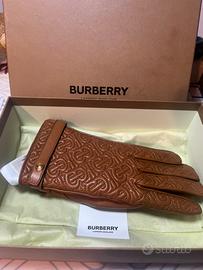 Burbery guanti in pelle e cashmere taglia 7 nuovi