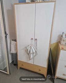 set neonato bianco legno