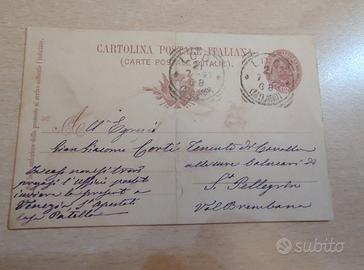 Intero Postale 1897 Umberto I da LODI a S. PELLEGR