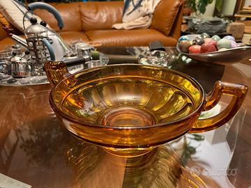 Fruttiera Art Dèco in vetro artistico