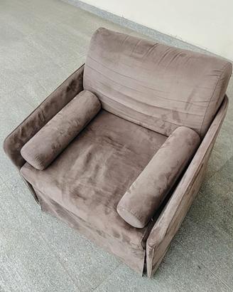 Poltrona letto singolo color tortora 