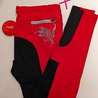 Pantaloni equitazione tessuto tecnico ricamati 3