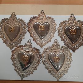   Ex Voto cuore argento cm 13