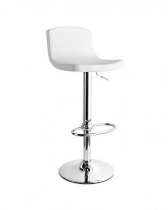 1 Sgabello Joe Connubia Calligaris ecopelle bianca