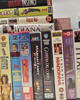 Collezione VHS originali anni '90 film e musica